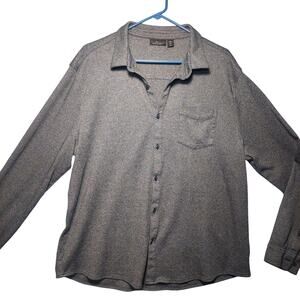 Marc Anthony Men's Gray Single Pocket XXL Long Sleeve Button Up Shirt